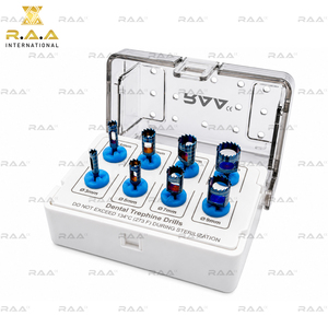 Kit de 8 Piezas de Brocas Dentales Manuales con Certificación CE, Recubiertas de Titanio Azul, con Soporte - Product Image 5