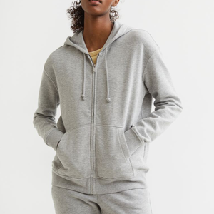 Sudadera con capucha informal para mujer, con cremallera, manga larga, otoño, invierno - Product Image 2