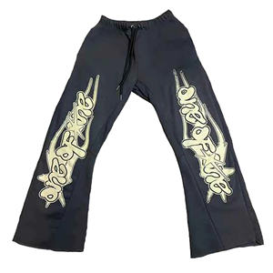 Pantalon de survêtement évasé décontracté Vintage pour hommes le plus vendu imprimé bouffant personnalisé motif 3D empilé nouveau Design pantalon évasé taille - Product Image 1