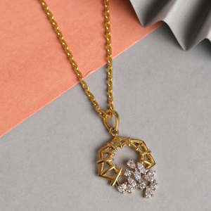 NOVAMART Fine 925 Sterling Silver Alba Pendant <b>Necklace</b> <b>Chain</b> Geometric Animal Gold Diamond Pearl Classic Religious Engagement G - Product Image 2