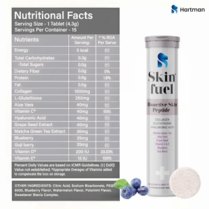 Skin Fuel Effervescent <b>Tablets</b> for Adults Bioactive Skin Peptide Collagen Hyaluronic Safe for Pregnant Women - Product Image 3