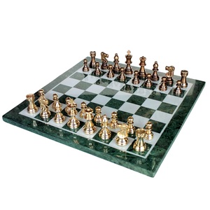 Jeu d'échecs en bois stratifié non magnétique, artisanal, en laiton romain (16 x 16 pouces), pour les enfants de 3 ans et plus - Product Image 4
