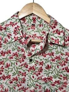 Chemise à manches courtes authentique 100% coton pour homme, imprimée à la main avec des motifs floraux |   Textile fait main |   Vente en gros - Product Image 2