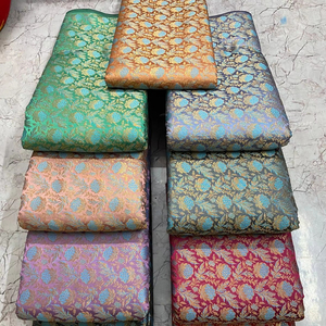 Wholesale Bulk Supply Premium 100% Silk Jacquard Woven Brocade Fabric High Quality Textile for Fashion Dresses <b>Weddings</b> - Product Image 1