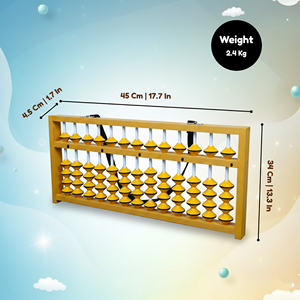 Ábaco Profesional de Madera de 13 Varillas con Cuentas Lisas para el Aprendizaje de Matemáticas y el Desarrollo de Habilidades para Niños y Estudiantes - Product Image 3