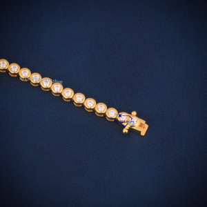 Último diseño corte redondo Moissanite diamante bisel ajuste tenis eternidad pulsera 925 joyería de plata esterlina para mujeres - Product Image 6