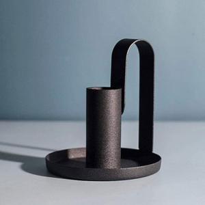 Candelabros de Hierro Redondos Hechos a Mano para Velas Largas, Decoración Navideña para Sala de Estar/Comedor - Product Image 1