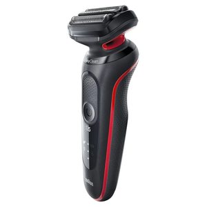 Afeitadora Eléctrica Negra y Roja para Cara y Barba, Mini Afeitadora Eléctrica de Doble Cuchilla Rotatoria, Resistente al Agua IPX7, Cuchillas de Repuesto - Product Image 3