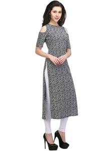 Soft and Lightweight Crepe <b>Kurta</b> for <b>Women</b> Versatile Style for All Occasions Easy to Wear and Maintain From Indian Supplier - Product Image 3