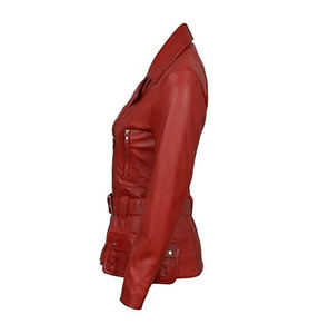 Vestes en cuir véritable confortables de la meilleure qualité à vendre Veste en cuir d'hiver respirante imprimée de logo sur mesure pour femmes - Product Image 5