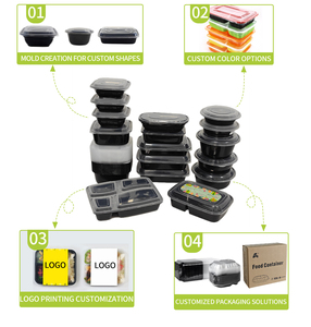 Récipients <span class=keywords><strong>de</strong></span> stockage d'aliments en plastique transparent polyvalent <span class=keywords><strong>de</strong></span> 1000ml à 1300ml pour <span class=keywords><strong>légumes</strong></span>, fruits, sushi, nouilles, hamburgers, chips <span class=keywords><strong>de</strong></span> pomme <span class=keywords><strong>de</strong></span> terre - Product Image 6