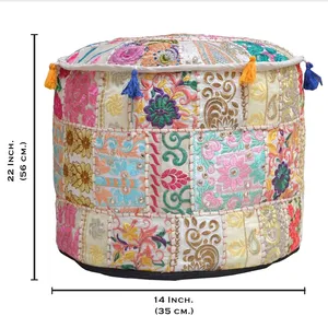 Vente en gros, approvisionnement d'usine, Pouf luxueux et moderne en tissu de coton pour la maison et l'hôtel, prix de gros - Product Image 4