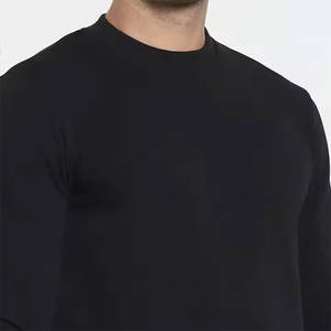 Sweat-shirt à col rond en polaire pour homme de haute qualité, motif uni tendance, haut d'hiver respirant à séchage rapide en polyester/coton - Product Image 5