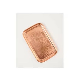 Handmade Eco-Friendly Metal Serving Tray In Copper & <b>Vintage</b> Finishing New Arrival Food Tray From India Food <b>Safe</b> Material - Product Image 5