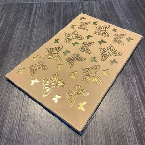 แผ่นรองจานรับประทานอาหารหนังโมเดิร์นทำด้วยมือเช็ดง่ายลายแข็งกันน้ำตัดด้วยเลเซอร์สำหรับใช้ในบ้าน - Product Image 1
