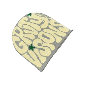 หมวกลายหัวกะโหลกออกแบบได้ตามต้องการหมวกแจ็คการ์ดสตรีทแวร์หมวกบีนนี่ดีไซน์กราฟิก Y2K สไตล์พลิกกลับได้ - Product Image 6