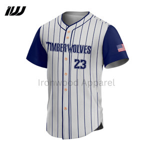 เสื้อเบสบอลพิมพ์ลายคุณภาพสูง ระบายอากาศได้ดี คอวี เย็บอย่างดี แบบซับลิเมชั่น ขายส่ง - Product Image 2