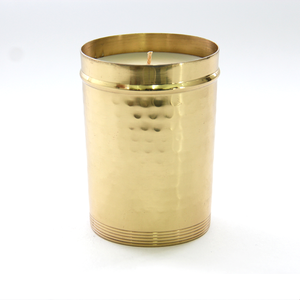 Bougie de finition plaquée cuivre pot en métal maison hôtel décor utilisation pot de bougie en métal de haute qualité de luxe élégant pour une utilisation d'éclairage - Product Image 4
