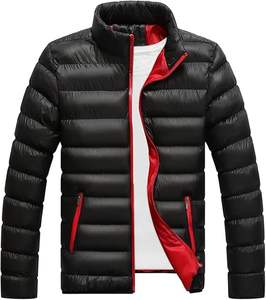 Vente en gros Manteau d'hiver extérieur de couleur unie, chaud et épais, manteau pour hommes, blouson bombardier avec logo personnalisé pour hommes - Product Image 5