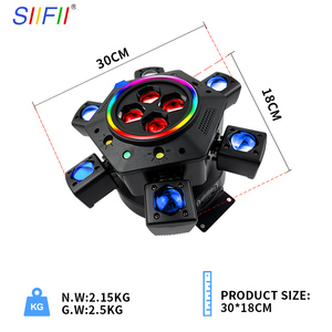New Arrival 150W RGB 6-cánh tay BEE Eyes chùm tia laser Strobe DMX điều khiển di chuyển ánh sáng đầu cho KTV hiệu suất sân khấu hiệu ứng tuyệt vời - Product Image 3