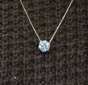 Colgante de diamante cultivado en laboratorio de corte redondo de Color D, hermoso colgante de Plata de Ley 925, regalo de boda, colgante de 6 puntas, regalo para ella - Product Image 4