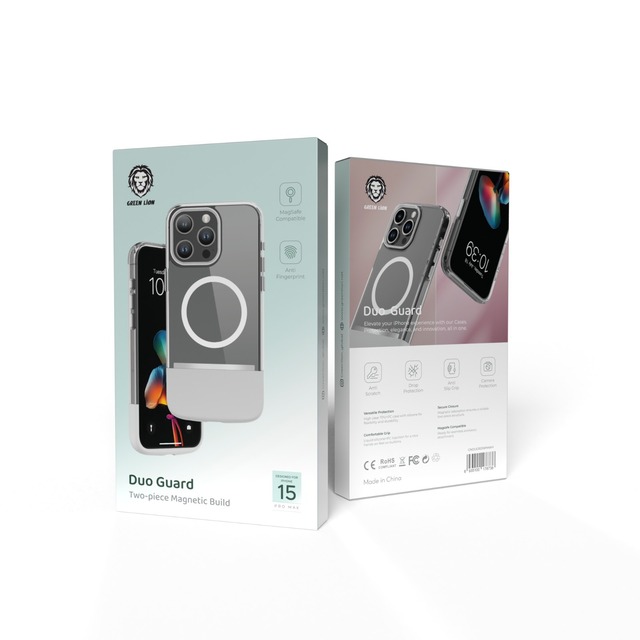 Green Lion Duo Guard PC Mobile Phone Case Waterproof Shockproof with Screen Protector New Design Boxed Packaging Model Pro Max