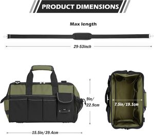 Bolsa de Herramientas Azul Resistente Hasun OEM, Garantía de 3 Años, Organizador de Herramientas Táctico Portátil, Correa de Hombro Ajustable, Resistente al Agua - Product Image 2