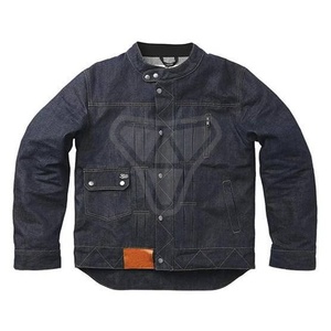 Veste de moto en coton ciré pour hommes avec détails réfléchissants Protections CE niveau 2 Imperméable et respirant - Product Image 1