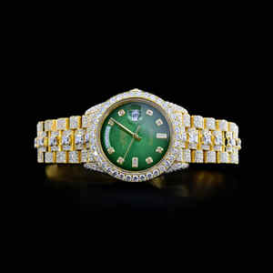 Nueva moda 30 quilates Moissanite Diamond Watch VVS Clarity diseño completamente helado cristal analógico ETA reloj de negocios de moda India - Product Image 3