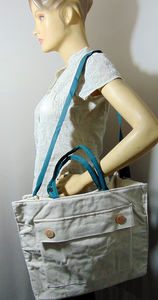 Bolsa de mano de lona de algodón personalizada duradera y elegante con asa larga para conferencias, ferias, eventos, bolsa de mano promocional - Product Image 6