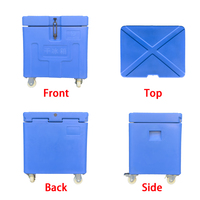 Conteneur isotherme rotomoulé en LLDPE de 45 L pour glace sèche, glacière réutilisable pour le stockage alimentaire et le transport en chaîne du froid