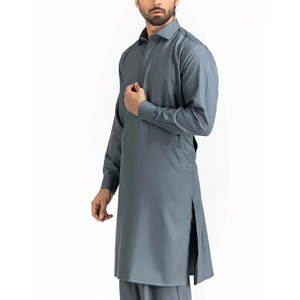 Fabriqué professionnellement respirant hommes Shalwar Kameez prix de gros teint uni hommes Shalwar Kameez - Product Image 4