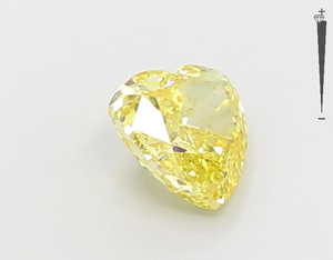 Diamants cultivés en laboratoire taille coeur 1.02 diamants HPHT CVD de couleur jaune intense en vente - Product Image 4