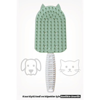 Peigne pour chats et chiens en plastique et caoutchouc, sûr, doux, écologique, pour chats à poils courts - Brosse de collecte et d'élimination des poils pour le toilettage des animaux de compagnie