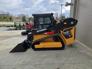 Mini-chargeuse sur chenilles compacte Hyundai HT100V 2024, 500 kg, avec godet frontal, moteur diesel, pour travaux agricoles et de construction - Product Image 4