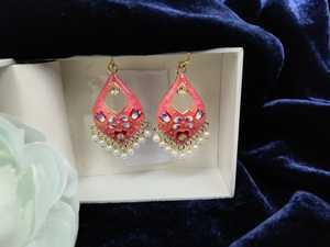 Traditional Ethnic <b>Earrings</b> Jewellery Party Favor Kundan Chandbali Pearl Hoop <b>Jhumka</b> Indian Pakistani Bridal <b>Earring</b> Bollywood - Product Image 2