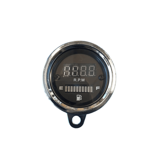 Digitaler Drehzahlmesser aus Chrom für Cafe Racer Motorräder mit Kraftstoffanzeige - Product Image 1