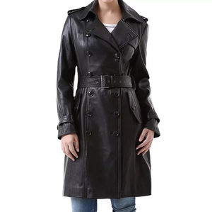 Arrivées respirantes vêtements pour femmes en gros grande taille hiver Trench Coat femmes Long manteau pour femmes manteau en cuir de mouton véritable - Product Image 5