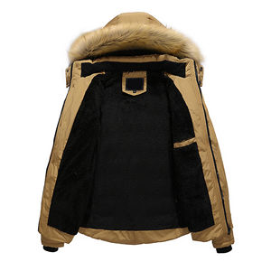 Parka de invierno cómoda para hombre con capucha Precio razonable Logotipo personalizado Servicio OEM Tela de lona - Product Image 4