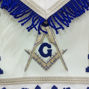 TABLIER MASONIC REGALIA MASTER MASON AVEC COLLIER ENTIÈREMENT EMBROIDERY-HSE À LA MAIN - Product Image 3