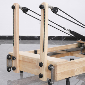 <span class=keywords><strong>Reformer</strong></span> de <span class=keywords><strong>Pilates</strong></span> Plegable y Ajustable de Madera de Roble <span class=keywords><strong>para</strong></span> Uso Doméstico y en Estudio, Equipo de <span class=keywords><strong>Pilates</strong></span> Corporal con Caja de Sentado y 5 Resortes Duraderos - Product Image 3