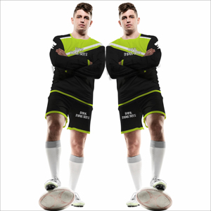 Conjunto de camiseta atlética y pantalones cortos para hombre con cintura elástica Conjunto de camiseta y pantalones cortos de moda para hombre Aspecto informal de calle - Product Image 1