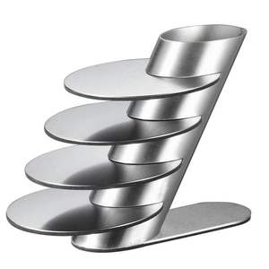 จานรองแก้วเหล็กทรงกลมที่มีรูปร่างและขนาดที่น่าดึงดูดดีไซน์ใหม่ล่าสุด - Product Image 5