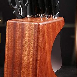 Porte-couteau en bois Porte-couteau Fournitures de cuisine Étagère Support de rangement Porte-couteau en bois massif - Product Image 4