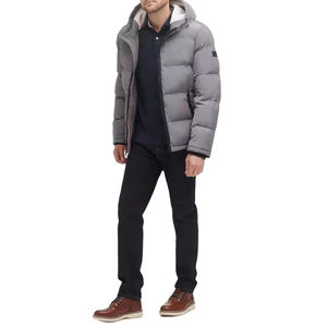 Chaqueta de Invierno Acolchada, Impermeable, Cortavientos, Gruesa y Cálida, con Cuello Alto, Logotipo Personalizado, Chaqueta de Burbuja para Hombre - Product Image 4