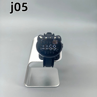 Jam Tangan Murah J05 Fashion Gelang Wanita Jam LED untuk Anak-anak Tali Silikon Kartun Layar Bulat Desain Eksklusif Jam Digital