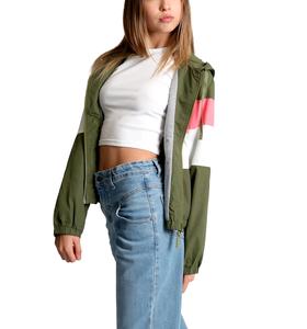 Chaqueta Cortavientos Impermeable y Transpirable para Mujer, Tejido de Nailon Crudo, Diseño con Cremallera, Chaqueta Cortavientos para Mujer, Ropa de Exterior - Product Image 6