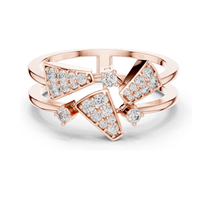 Elegante Anillo de Compromiso con Diamante Cultivado en Laboratorio, 0.28 CT Total, Claridad VVS-VS EF, Oro de 18KT/14KT/10KT y Plata de Ley 925 con Engaste Pavé - Product Image 3