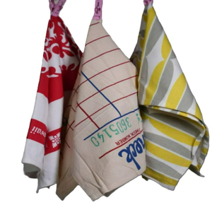 Serviettes de cuisine jetables élégantes, impression personnalisée, logo, respirantes, 100% coton biologique, serviettes à thé écologiques - Product Image 4