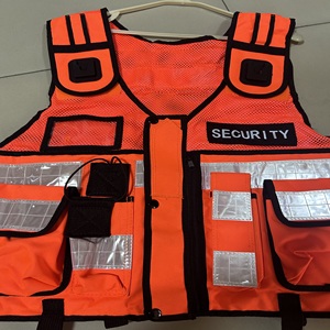 เสื้อกั๊กนิรภัยสะท้อนแสงหลายกระเป๋ามองเห็นได้ชัดเจนเสื้อแจ็กเก็ตเสื้อกั๊กตาข่ายระบายอากาศ - Product Image 5